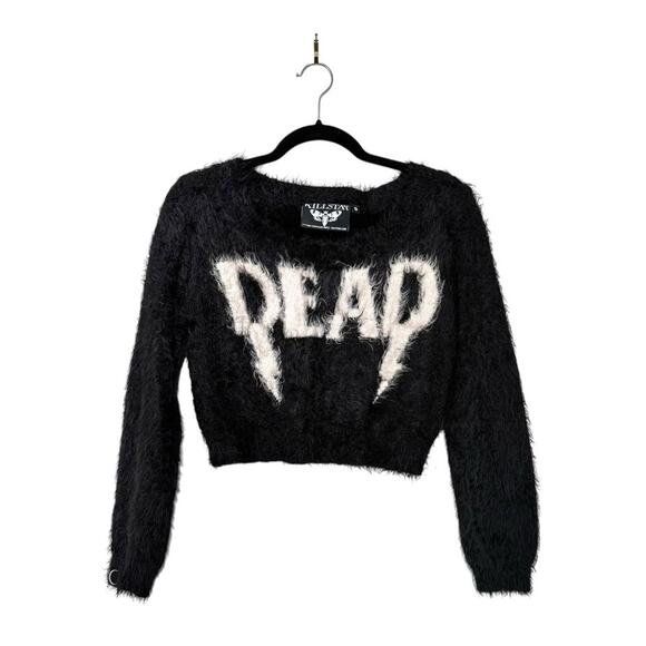 Killstar Sweaters - Killstar Dropout Dead Fuzzy Cropped Sweater Size S